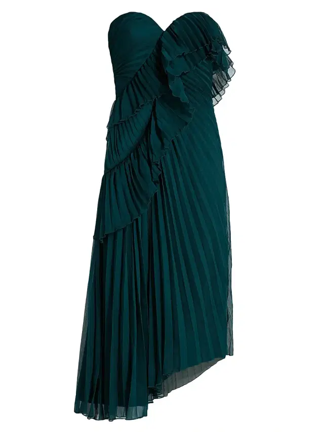 AMUR Women's Caitlyn Strapless Midi-Dress - Aqua Lake