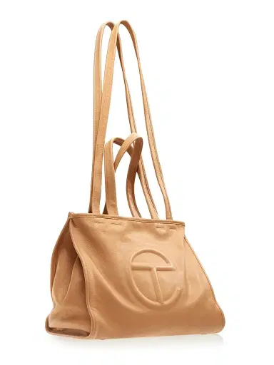 TELFAR Men's Medium Carry Logo Leather Bag | Thumbnail 4 TELFAR Men's Medium Carry Logo Leather Bag | Thumbnail 4
