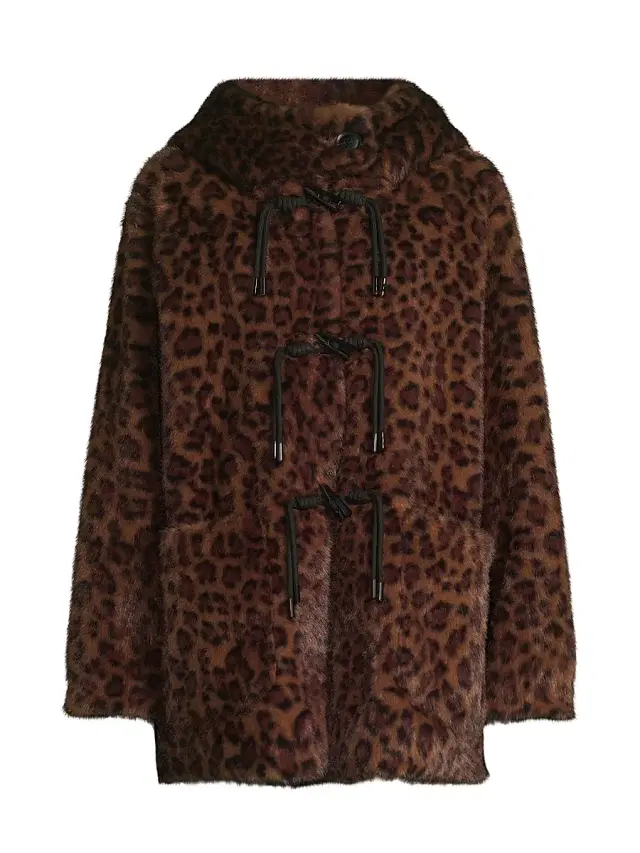 Kobi Halperin Women's Daisy Leopard-Print Faux-Fur Coat - Brown Multi