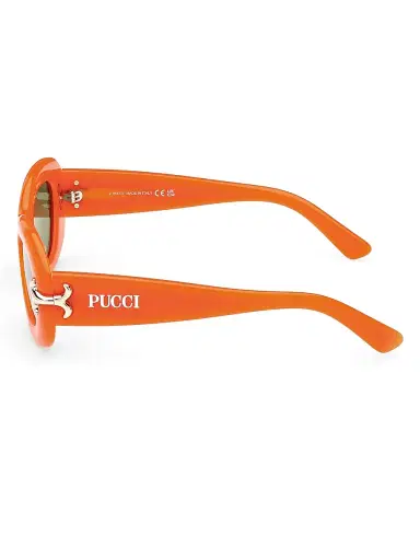 PUCCI Women's 52MM Geometric Sunglasses - Orange | Thumbnail 4 PUCCI Women's 52MM Geometric Sunglasses - Orange | Thumbnail 4