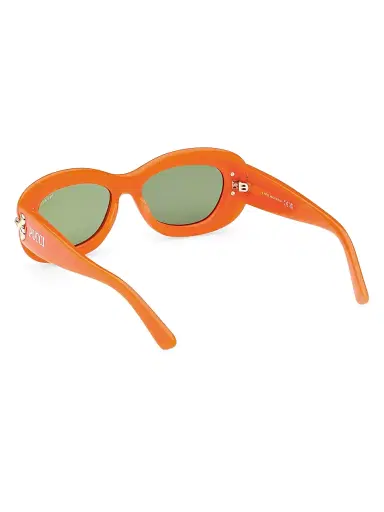 PUCCI Women's 52MM Geometric Sunglasses - Orange | Thumbnail 5 PUCCI Women's 52MM Geometric Sunglasses - Orange | Thumbnail 5