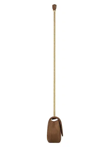 Saint Laurent Women's Loulou Mini Bag in Suede - Brown Coffee | Thumbnail 6 Saint Laurent Women's Loulou Mini Bag in Suede - Brown Coffee | Thumbnail 6