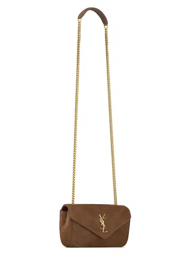 Saint Laurent Women's Loulou Mini Bag in Suede - Brown Coffee | Thumbnail 7 Saint Laurent Women's Loulou Mini Bag in Suede - Brown Coffee | Thumbnail 7