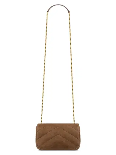 Saint Laurent Women's Loulou Mini Bag in Suede - Brown Coffee | Thumbnail 8 Saint Laurent Women's Loulou Mini Bag in Suede - Brown Coffee | Thumbnail 8