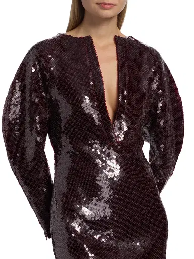 16Arlington Women's Mitilla Split Neck Sequin Minidress | Thumbnail 6 16Arlington Women's Mitilla Split Neck Sequin Minidress | Thumbnail 6