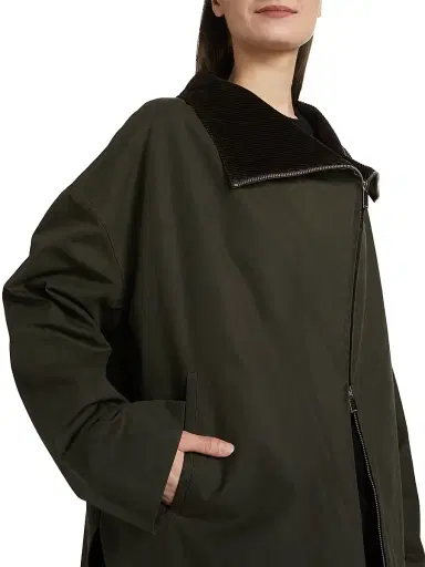TOTEME Women's Funnelneck Cotton Jacket | Thumbnail 6 TOTEME Women's Funnelneck Cotton Jacket | Thumbnail 6