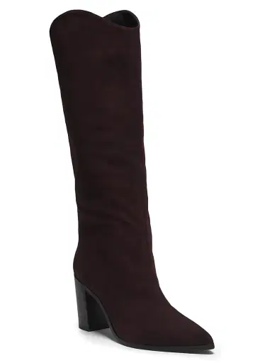 Schutz Women's Maryana 8MM Suede Knee-High Boots - Dark Chocolate | Thumbnail 2