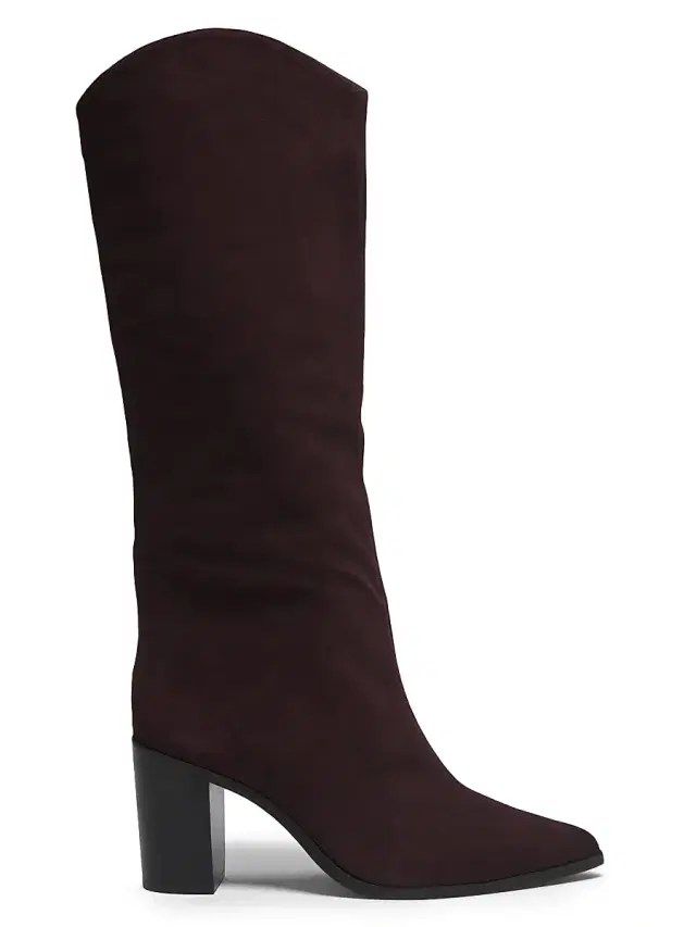 Schutz Women's Maryana 8MM Suede Knee-High Boots - Dark Chocolate