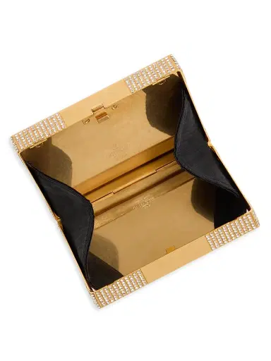 Valentino Garavani Women's Minaumorphe Minaudière Clutch in Metal with Swarovski Crystals | Thumbnail 4 Valentino Garavani Women's Minaumorphe Minaudière Clutch in Metal with Swarovski Crystals | Thumbnail 4