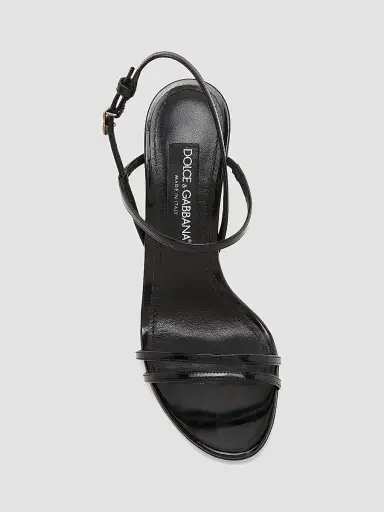 Dolce & Gabbana Women's Logo-Buckle Leather Sandals - Nero - Size 12 | Thumbnail 5 Dolce & Gabbana Women's Logo-Buckle Leather Sandals - Nero - Size 12 | Thumbnail 5