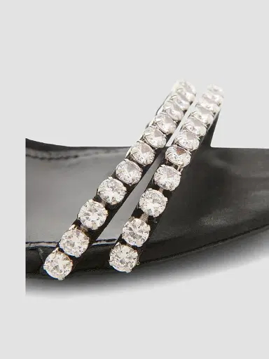 Dolce & Gabbana Women's 105MM Crystal-Embellished Sandals - Nero Crystal - Size 6 | Thumbnail 6