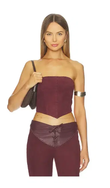 Understated Leather Hankerchif Whipstitch Top | Thumbnail 1 Understated Leather Hankerchif Whipstitch Top | Thumbnail 1