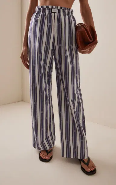 YAITTE Janeiro Jacquard-Striped Cotton Trousers - Stripe | Thumbnail 3 YAITTE Janeiro Jacquard-Striped Cotton Trousers - Stripe | Thumbnail 3