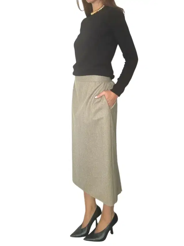 Jen Wonders Studio Taupe Pencil Skirt