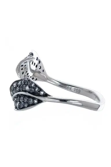 STEFERE White Diamond Blue Sapphire Garden Ring | Thumbnail 5