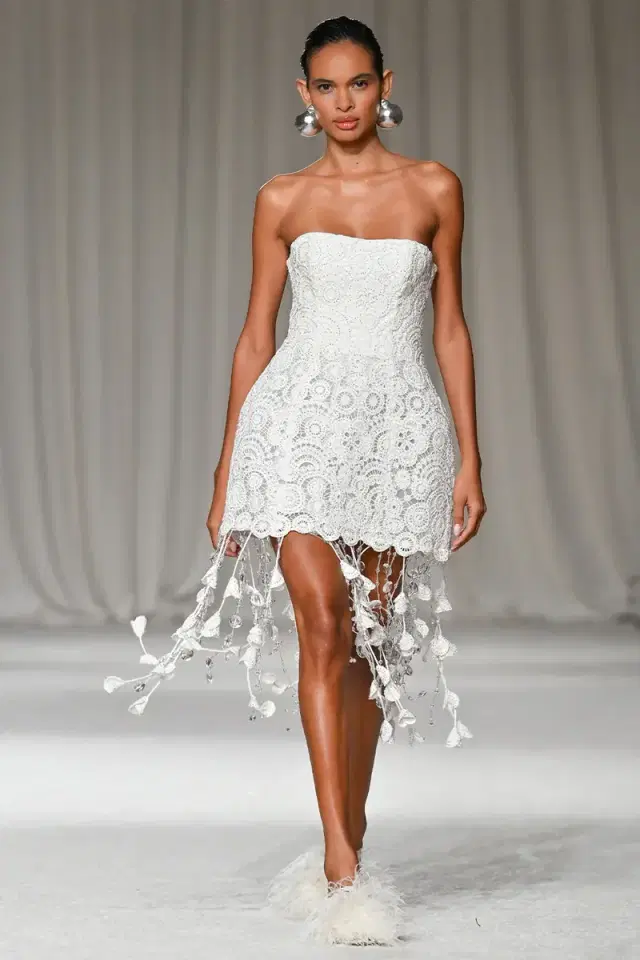 PatBo GAL EMBROIDERY FRINGE MINI DRESS (RUNWAY)