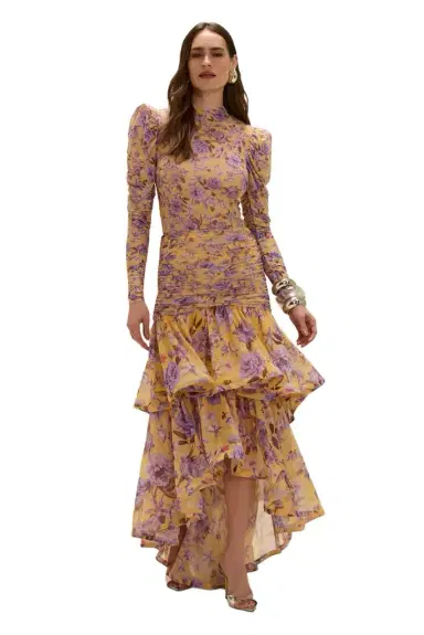 PatBo PEONY DOTS ASYMMETRICAL MIDI SKIRT (RUNWAY) | Thumbnail 1 PatBo PEONY DOTS ASYMMETRICAL MIDI SKIRT (RUNWAY) | Thumbnail 1