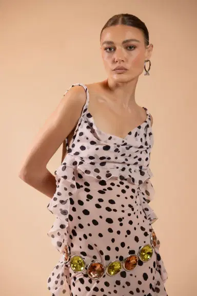 PatBo PEONY DOTS MAXI DRESS (RUNWAY) | Thumbnail 4