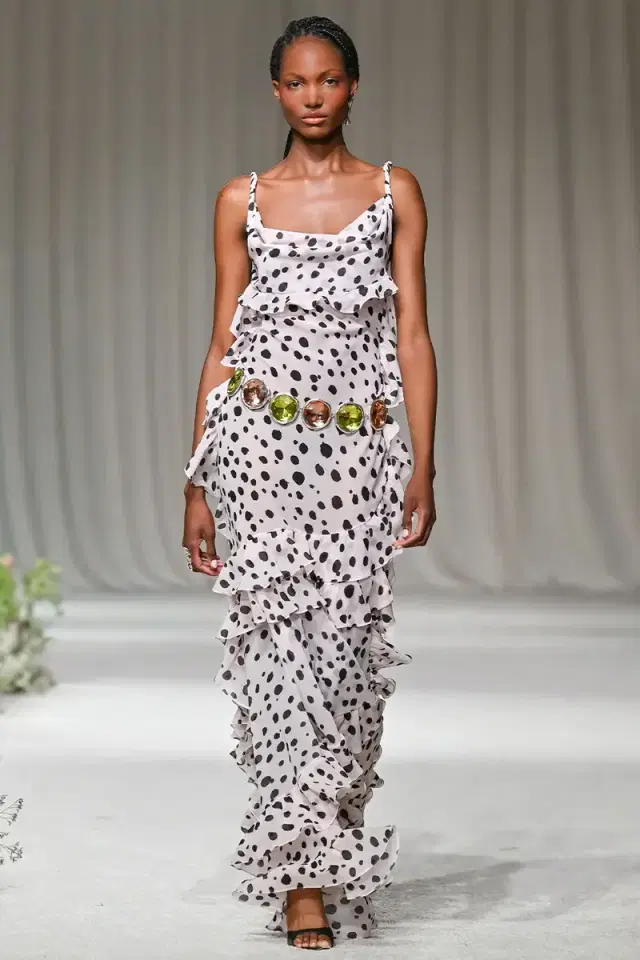 PEONY DOTS MAXI DRESS (RUNWAY)
