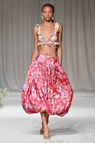 PatBo PEONY DOTS PRINT LYCRA RUFFLE BIKINI TOP (RUNWAY) | Thumbnail 6