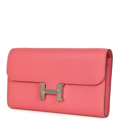 HERMÈS Hermes Constance Wallet To Go Rose Azalee Evercolor Palladium Hardware | Thumbnail 3