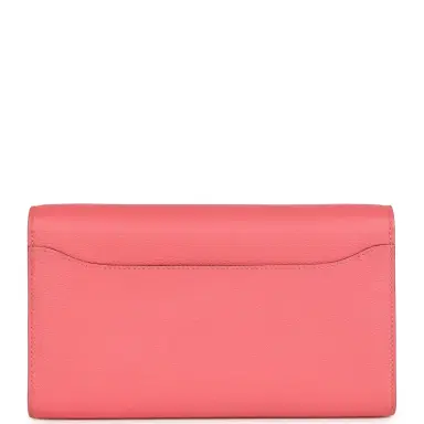 HERMÈS Hermes Constance Wallet To Go Rose Azalee Evercolor Palladium Hardware | Thumbnail 4