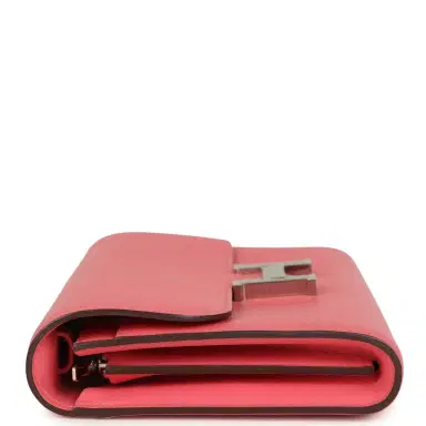 HERMÈS Hermes Constance Wallet To Go Rose Azalee Evercolor Palladium Hardware | Thumbnail 5