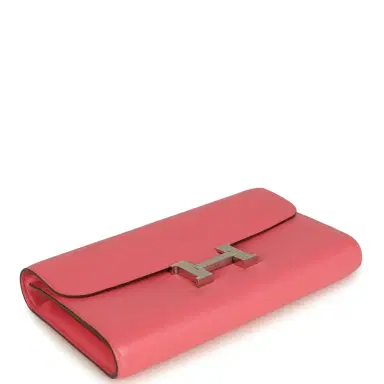 HERMÈS Hermes Constance Wallet To Go Rose Azalee Evercolor Palladium Hardware | Thumbnail 6