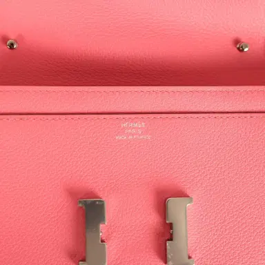 HERMÈS Hermes Constance Wallet To Go Rose Azalee Evercolor Palladium Hardware | Thumbnail 7