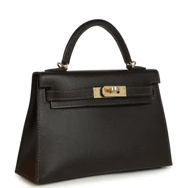HERMÈS Hermes Kelly Sellier 20 Bai-Brun Madame Permabrass Hardware | Thumbnail 2