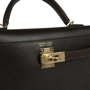 HERMÈS Hermes Kelly Sellier 20 Bai-Brun Madame Permabrass Hardware | Thumbnail 7