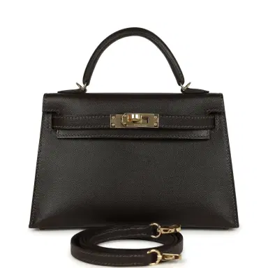 HERMÈS Hermes Kelly Sellier 20 Bai-Brun Madame Permabrass Hardware | Thumbnail 1