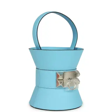 HERMÈS Hermes Mini Medor Bag Celeste Epsom Palladium Hardware | Thumbnail 2