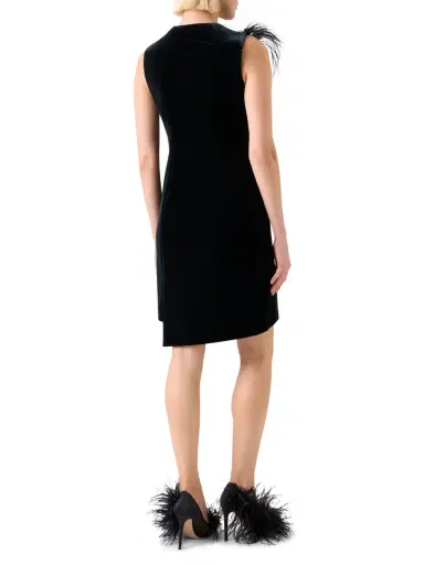 Akris Feather-Trim Short Dress | Thumbnail 5 Akris Feather-Trim Short Dress | Thumbnail 5