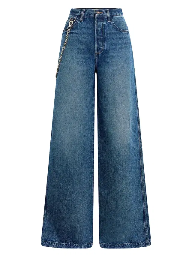 Favorite Daughter Women's The Masha Super High-Rise Wide-Leg Jeans - Dillion