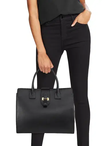 Nili Lotan Women's Lou Leather Top Handle Bag - Black | Thumbnail 2