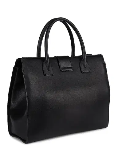 Nili Lotan Women's Lou Leather Top Handle Bag - Black | Thumbnail 4