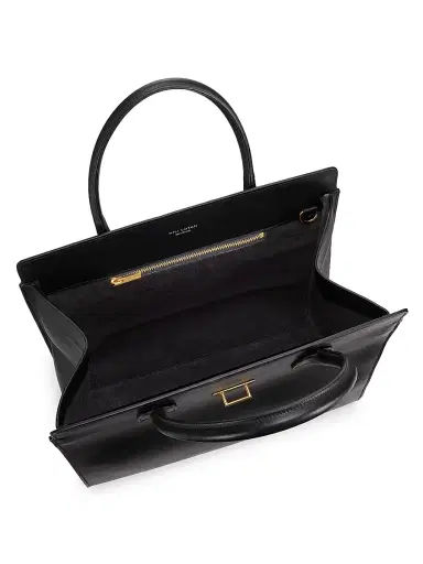 Nili Lotan Women's Lou Leather Top Handle Bag - Black | Thumbnail 5