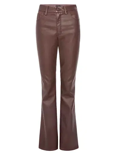GOOD AMERICAN Women's GoodClassic Faux-Leather Boot-Cut Pants | Thumbnail 1