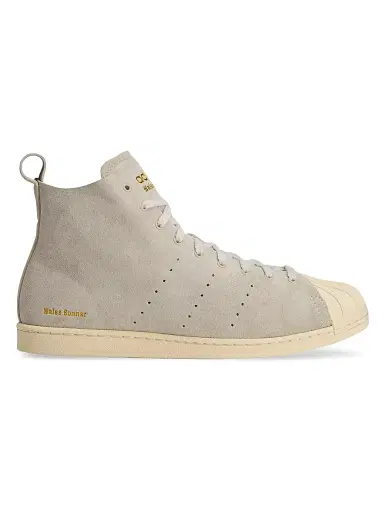 Adidas Men's x Wales Bonner Superstar Hi Suede Sneakers - Cream White - Size 7 | Thumbnail 1 Adidas Men's x Wales Bonner Superstar Hi Suede Sneakers - Cream White - Size 7 | Thumbnail 1
