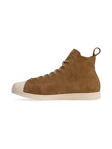 adidas Men's  x Wales Bonner Superstar Hi Suede Sneakers - Night Brown | Thumbnail 4