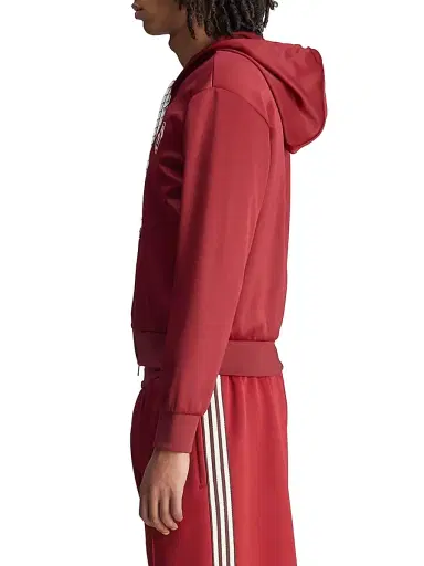 Adidas Men's x Wales Bonner WB Club Track Hoodie - Collegiate Burgundy - Size Medium | Thumbnail 5