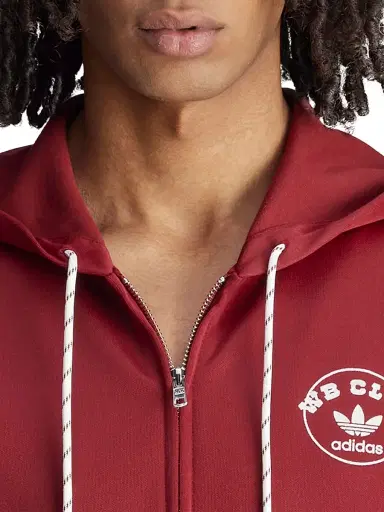 Adidas Men's x Wales Bonner WB Club Track Hoodie - Collegiate Burgundy - Size Medium | Thumbnail 7