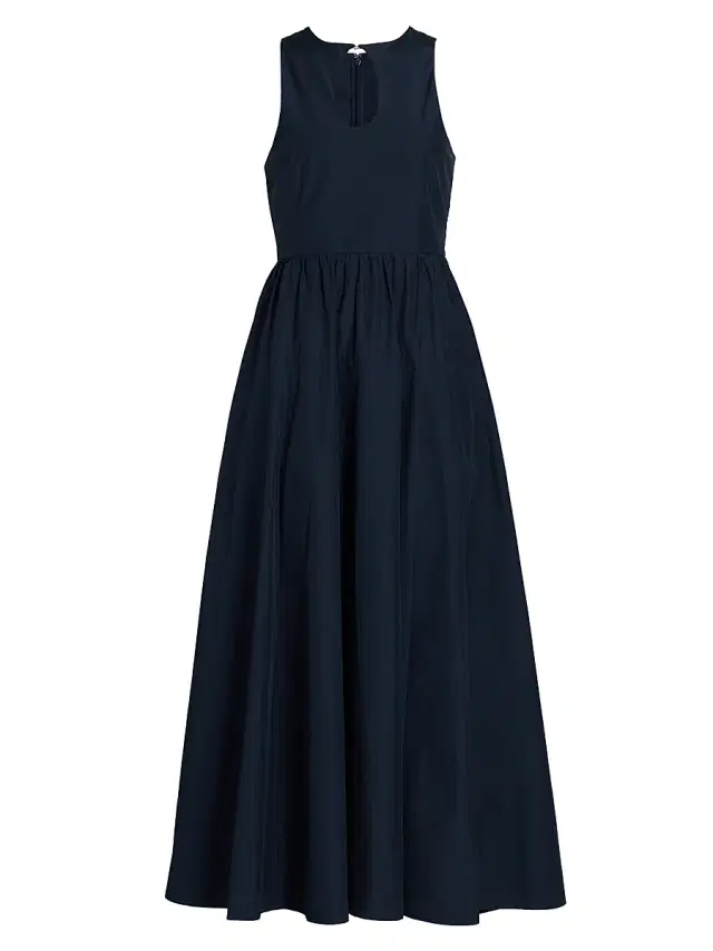 Derek Lam 10 Crosby Women's Melodie Poplin Fit & Flare Dress - Navy