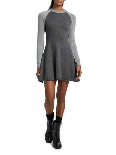 Staud Women's Anita Long-Sleeve Fit & Flare Minidress | Thumbnail 2 Staud Women's Anita Long-Sleeve Fit & Flare Minidress | Thumbnail 2