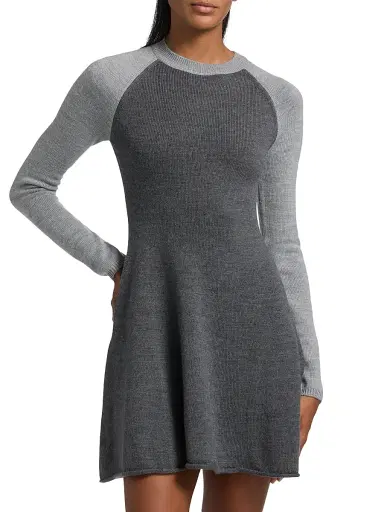 Staud Women's Anita Long-Sleeve Fit & Flare Minidress | Thumbnail 3 Staud Women's Anita Long-Sleeve Fit & Flare Minidress | Thumbnail 3