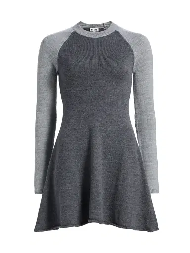 Staud Women's Anita Long-Sleeve Fit & Flare Minidress | Thumbnail 1 Staud Women's Anita Long-Sleeve Fit & Flare Minidress | Thumbnail 1