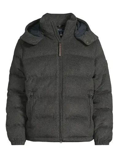Polo Ralph Lauren Men's Brushed Wool-Blend Puffer Jacket | Thumbnail 1 Polo Ralph Lauren Men's Brushed Wool-Blend Puffer Jacket | Thumbnail 1