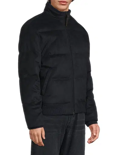 Polo Ralph Lauren Men's Brushed Wool-Blend Down Jacket - Collection Navy | Thumbnail 4 Polo Ralph Lauren Men's Brushed Wool-Blend Down Jacket - Collection Navy | Thumbnail 4