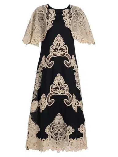 Sea Women's Medina Lace Midi-Dress - Black - Size 0 | Thumbnail 1 Sea Women's Medina Lace Midi-Dress - Black - Size 0 | Thumbnail 1
